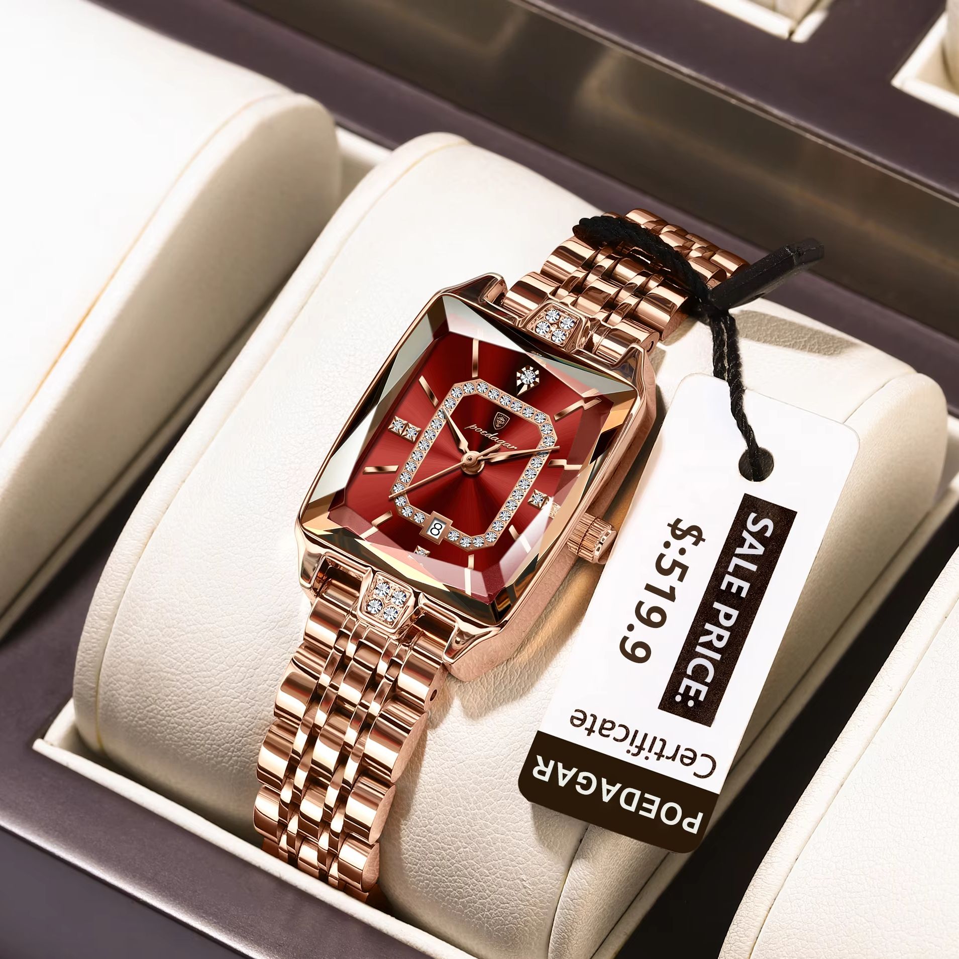 Luxury Watch Girl - POEDAGAR Fashion Elegant Women Wristwatch Waterproof