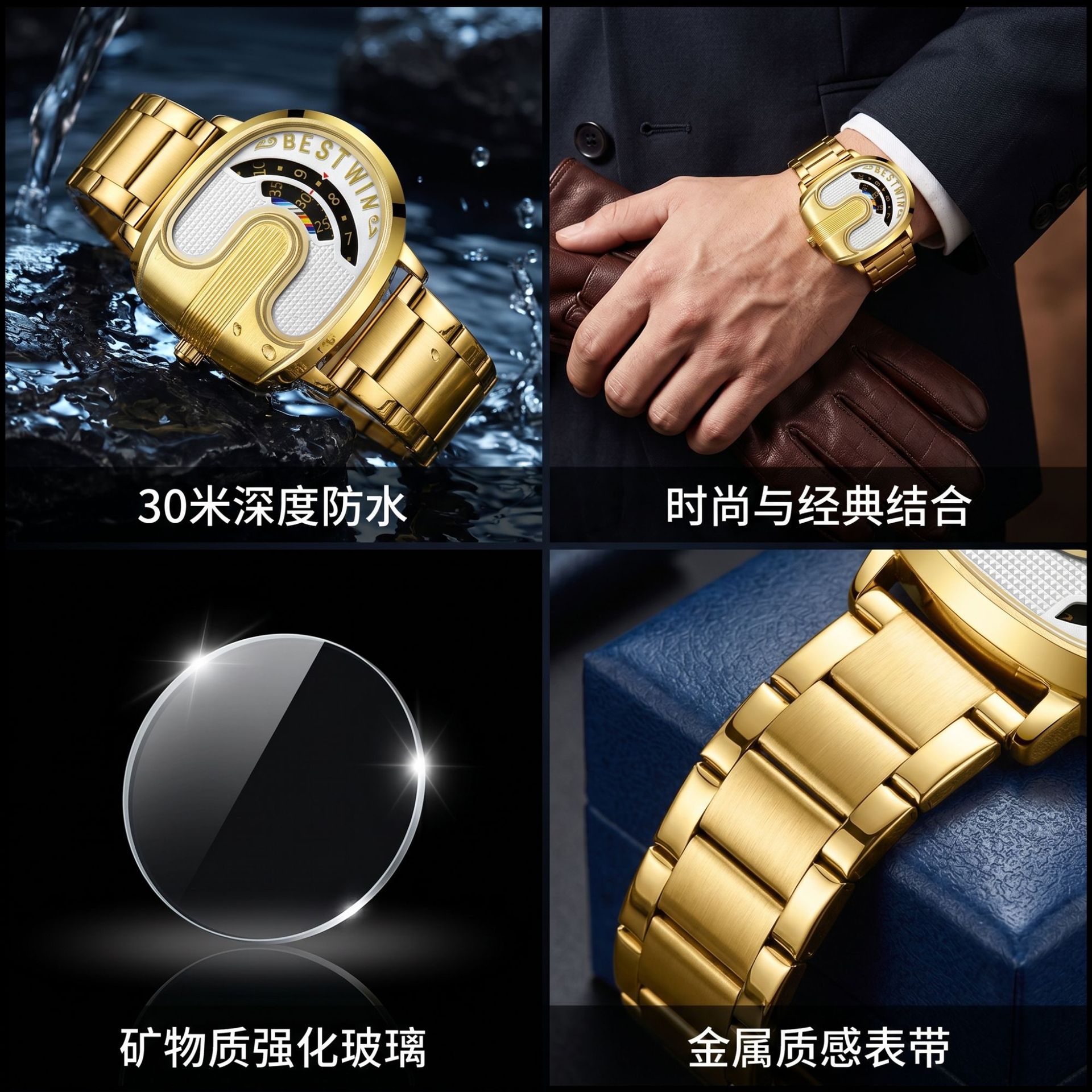 Gold Top Brand Luxury Men Watc - Luxury Watch Unique review and price
