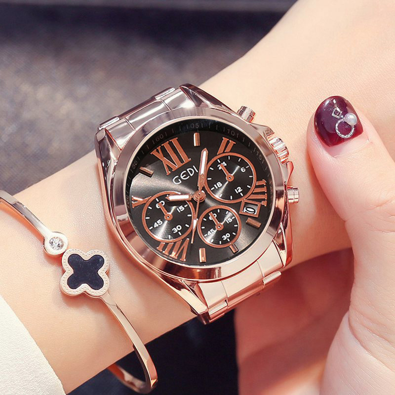 Luxury Rose Gold Women Casual  - Luxury Watch Unique review and price