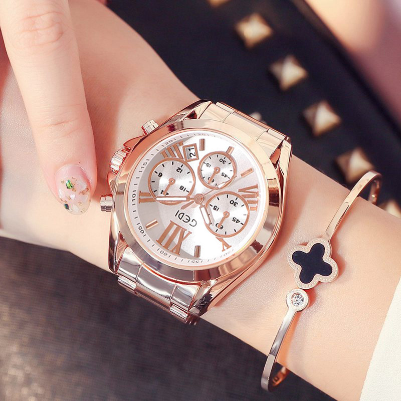 Luxury Rose Gold Women Casual  - Luxury Watch Unique review and price