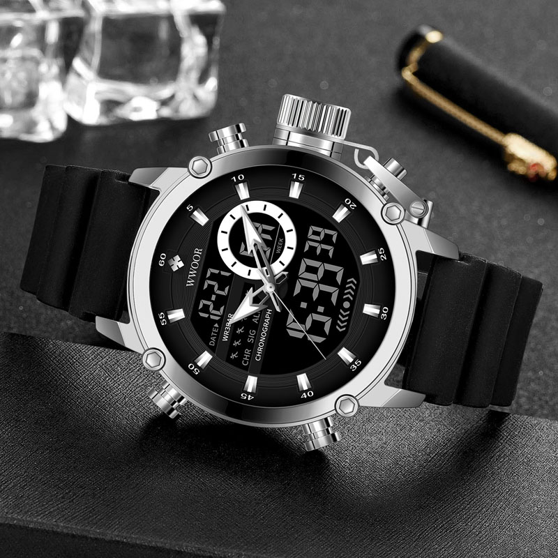 WWOOR Luxury Brand Men's Sport - Luxury Watch All Black review and price