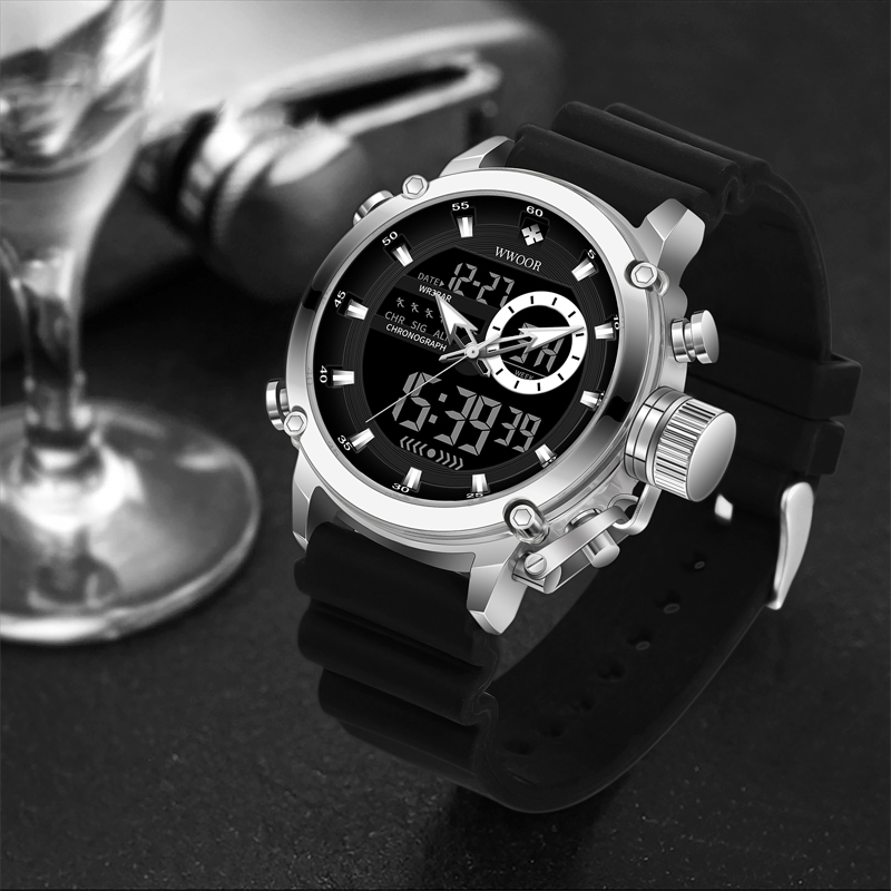 WWOOR Luxury Brand Men's Sport - Luxury Watch All Black review and price