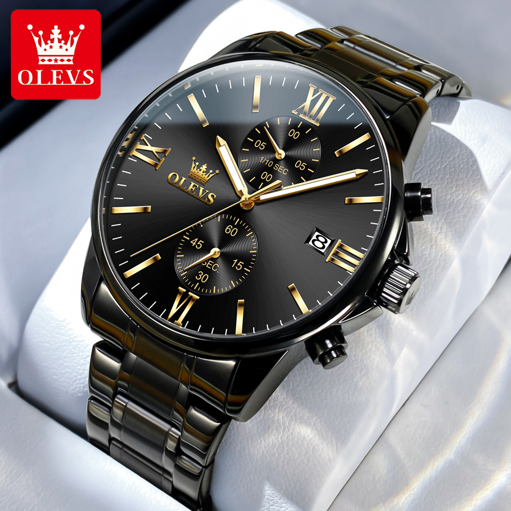 OLEVS 2886 Classic Black Quart - Luxury Watch All Black review and price