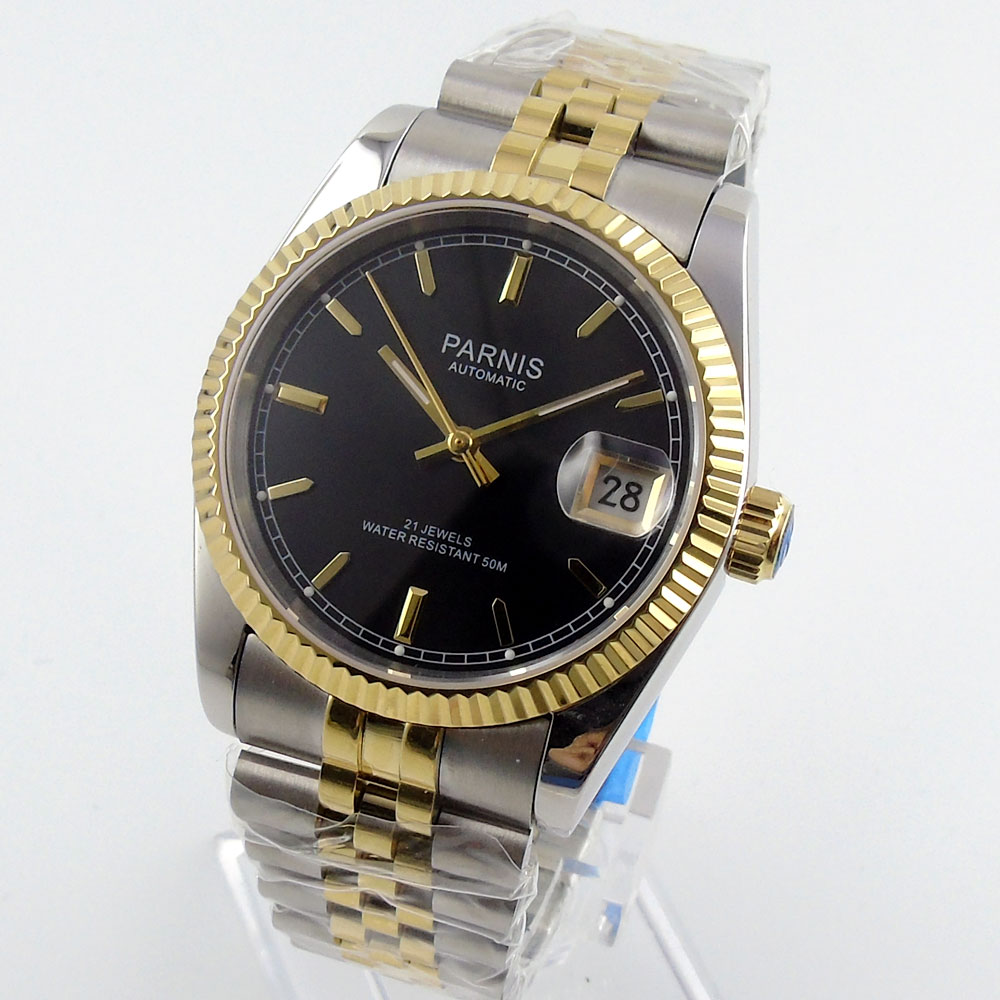 Parnis 36mm Mens Automatic Wat - Luxury Watch All Black review and price